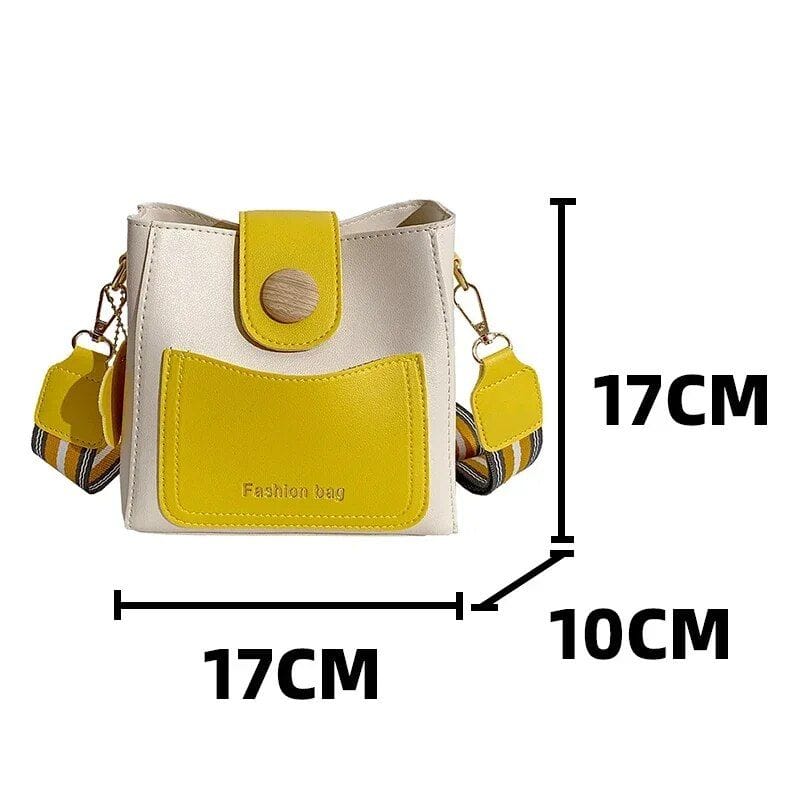 Stylish fashion tote with bright yellow accents, ideal for casual and smart outfits, spacious enough for everyday essentials, perfect for women’s accessories.