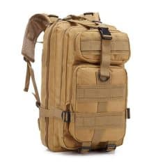 Durable tan travel backpack designed for optometry professionals, featuring multiple compartments and gear organization, perfect for on-the-go eye care equipment and accessories.