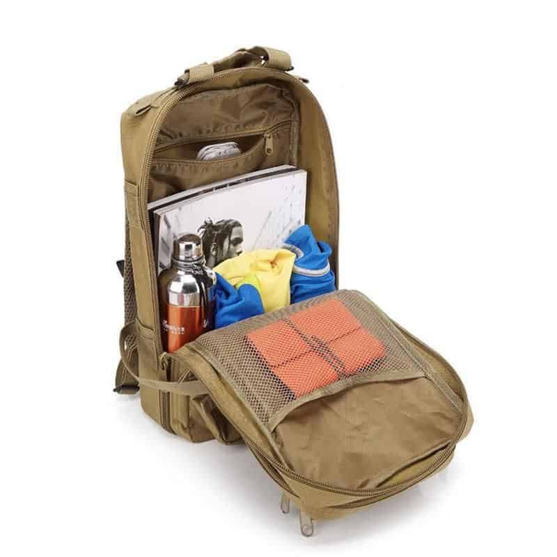 Durable travel backpack for daily use and outdoor adventures, featuring multiple compartments for organization, water-resistant material, and padded straps for comfort.