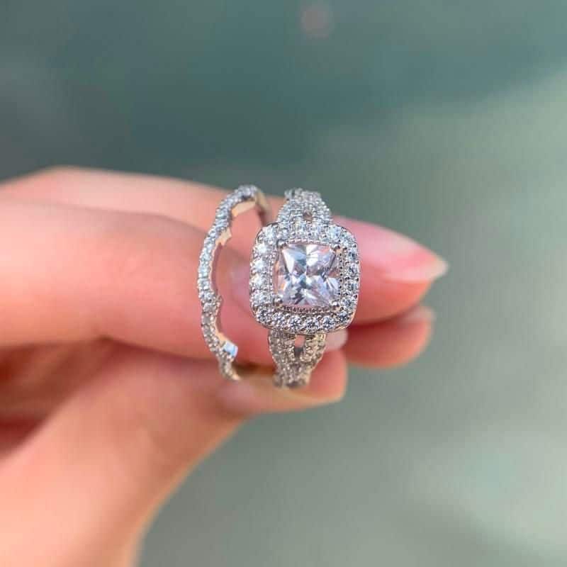 Luxury diamond engagement ring with center stone and pavé setting, perfect for special occasions at Monalisa Store.