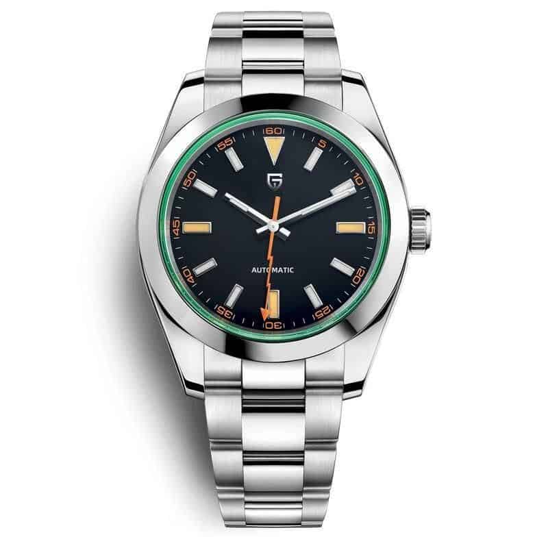 High-quality men's stainless steel watch with automatic movement, bold dial, and durable metal strap, perfect for stylish accessories and premium wristwear.
