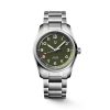 Stylish men's stainless steel watch with green dial, automatic movement, and durable strap, perfect for everyday wear and special occasions, available at Monalisa Medical store.