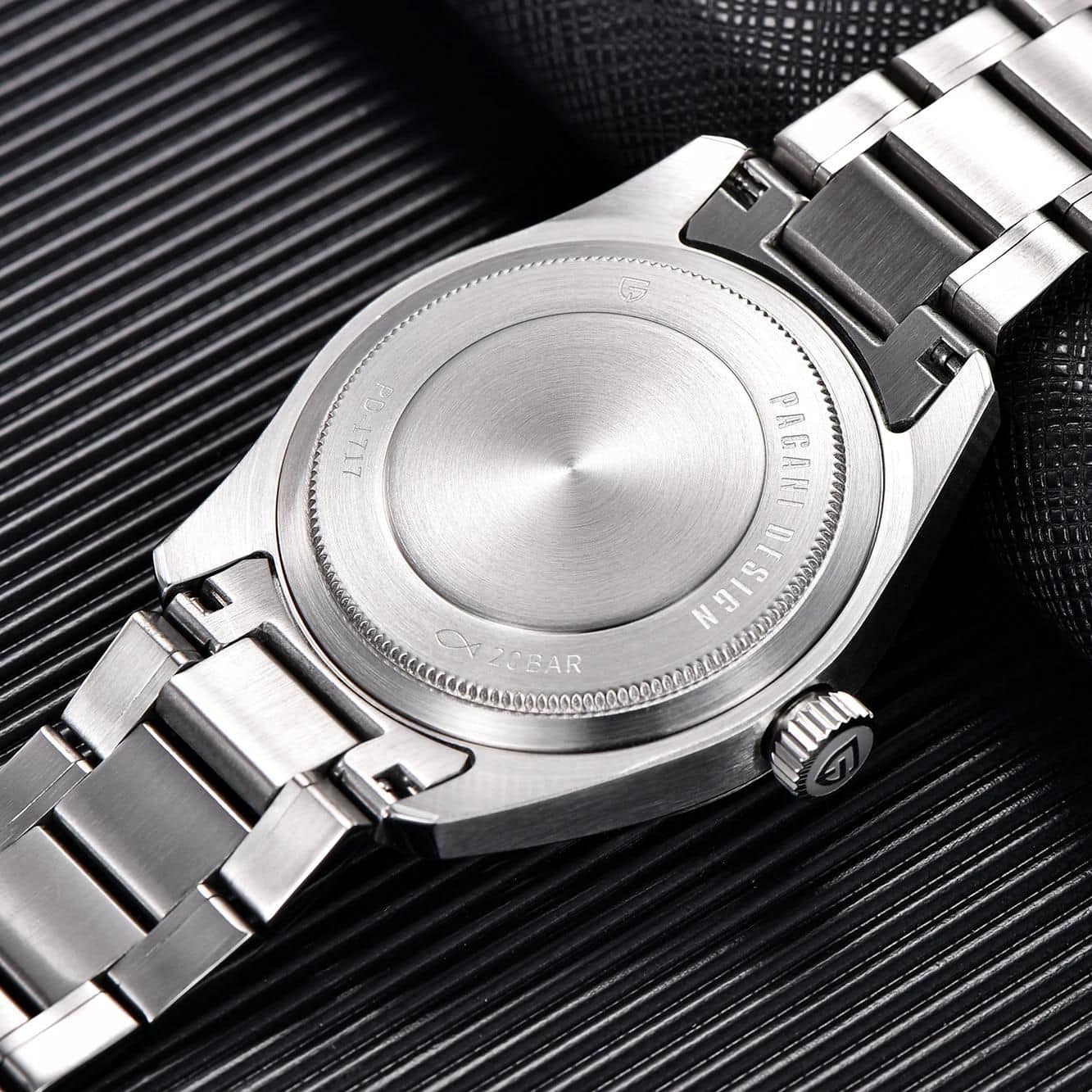 High-resolution image of a sleek, stainless steel luxury watch with a modern design, showcasing craftsmanship and elegance for men's accessories and timepieces collection.
