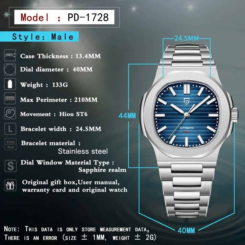 Men's stainless steel wristwatch with sapphire crystal, precise automatic movement, and durable design from Monalisa Store. Perfect for stylish, high-quality accessories.