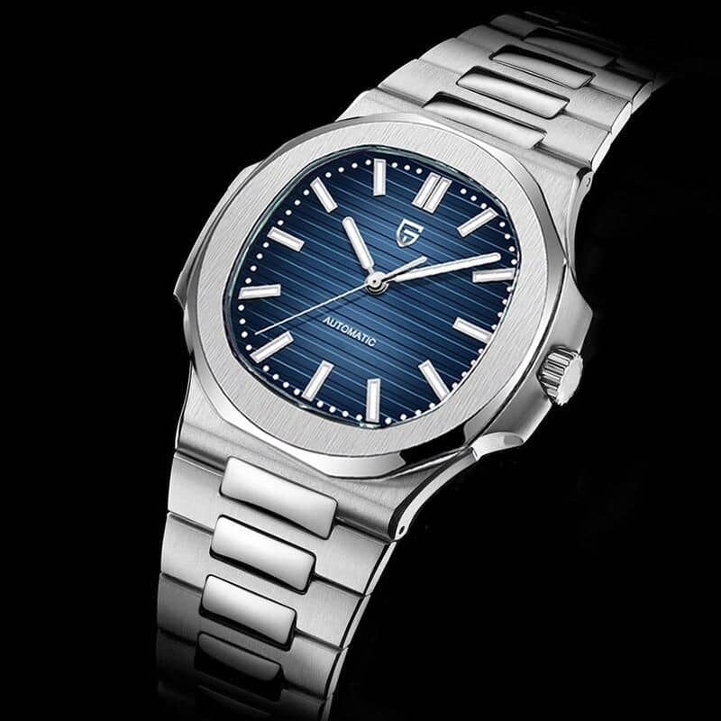 Elegant stainless steel luxury watch with blue dial and automatic movement for men's style. Shop authentic designer watches at Monalisa Store for premium quality and craftsmanship.