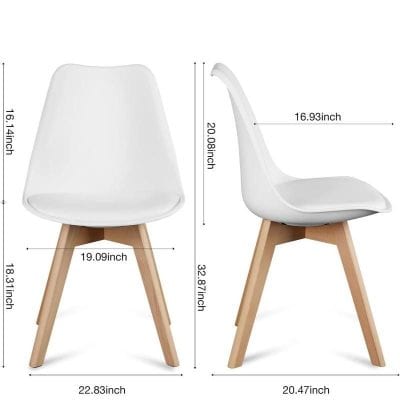 Elegant contemporary dining chair with wooden legs, comfortable seat, and sleek design, perfect for modern kitchens or dining rooms.