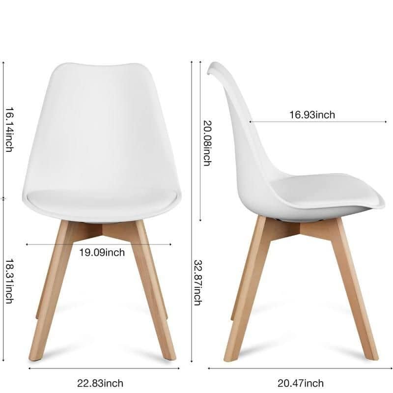 Elegant contemporary dining chair with wooden legs, comfortable seat, and sleek design, perfect for modern kitchens or dining rooms.