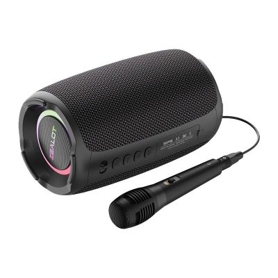 Wireless portable Bluetooth speaker with built-in microphone for high-quality sound and hands-free calling, ideal for home, outdoor, and office use.