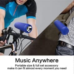 Wireless portable Bluetooth speaker for outdoor activities, ideal for cycling, walking, and travel. Compact, full set, easy to carry, with high-quality sound. Perfect for music lovers on the move.