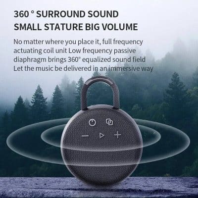 High-quality wireless Bluetooth speaker with 360° surround sound and deep bass for immersive audio experience. Compact and ideal for outdoor and indoor use, perfect for music lovers on the go.