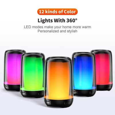 Vibrant 12-color LED lamps with 360° lighting, perfect for home decor, ambiance, and stylish lighting. Create a warm, personalized atmosphere in your living space with adjustable color modes.