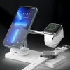 Fast wireless charging station for smartphones, smartwatches, and wearable devices. Compatible with various brands, providing efficient power delivery and neat organization for your tech accessories.