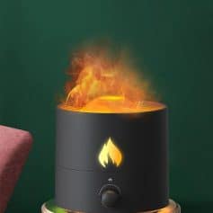 Stylish table-top fire diffuser, perfect for creating a cozy ambiance with realistic flame effects for home or office.
