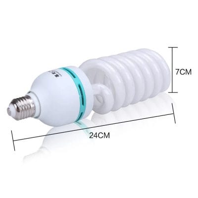 Energy-saving LED light bulb with spiral design, ideal for residential and commercial lighting, measuring 7cm by 24cm, durable and eco-friendly, available at Monalisa Store.