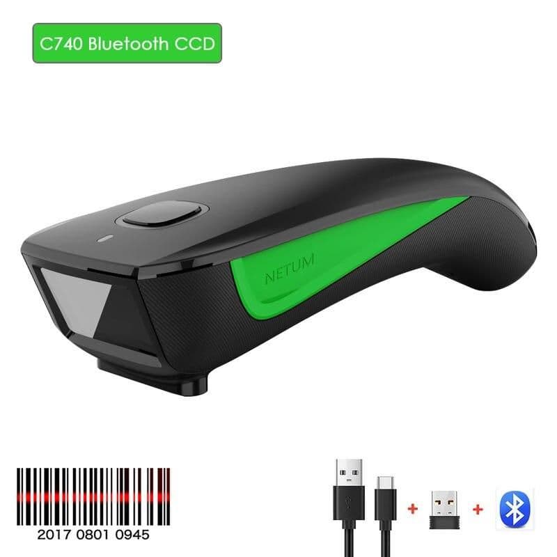 Optical barcode scanner with Bluetooth connectivity, easy to use for retail and pharmacy settings, compatible with mobile devices, fast scanning performance, portable design by Monalisa Medical.