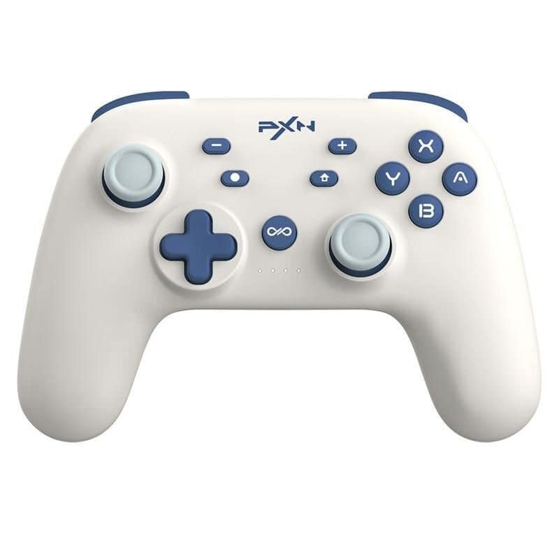 Gaming controller with ergonomic design, easy-to-press buttons, and navigation controls.