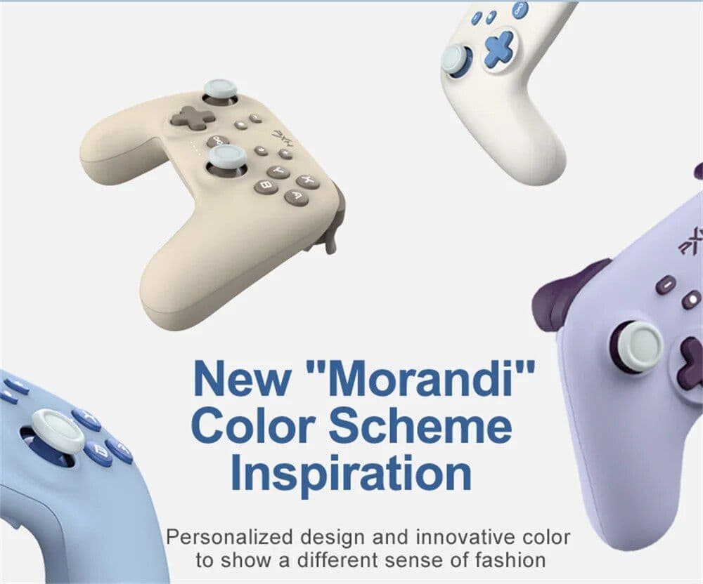 Brightly colored gaming controllers for entertainment and play, showcasing innovative designs and a vibrant aesthetic for gaming enthusiasts.