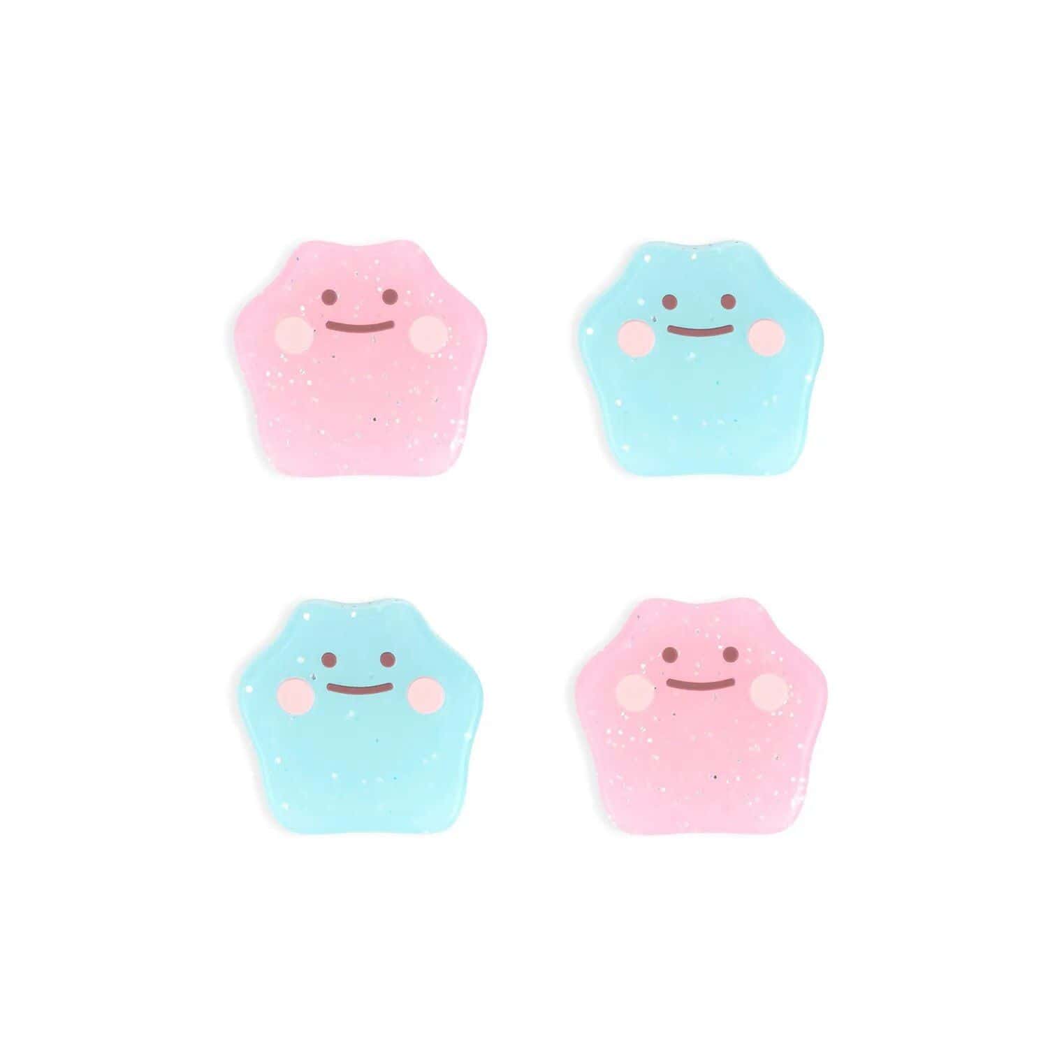 Adorable pastel-colored candy shaped like smiling stars, perfect for eye care and optometry themes. Brighten your shopping experience with these delightful eye-catching candies.