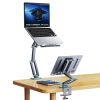High-quality adjustable laptop stand with flexible arms for comfortable typing and working posture, perfect for office and home use.