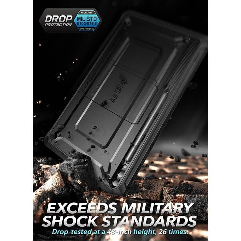 Rugged military-grade smartphone designed for extreme durability, drop-tested from 48 inches, with superior shock resistance and enhanced protection for outdoor use.
