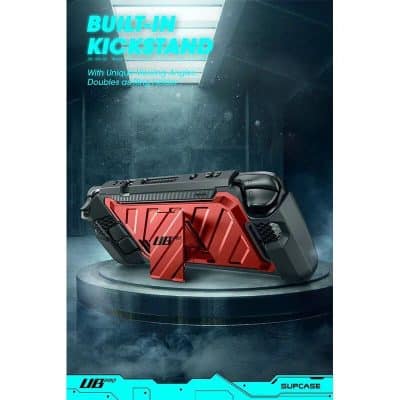 High-tech gaming controller with built-in kickstand for enhanced control and comfort. Features unique viewing angles and durable design perfect for gaming enthusiasts.