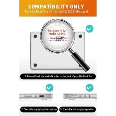 High-quality MacBook Pro 14-inch case with precise fit for model A2442, offering protection and durability for your Apple laptop. Easy to install and compatible with specific MacBook Pro 14 models.