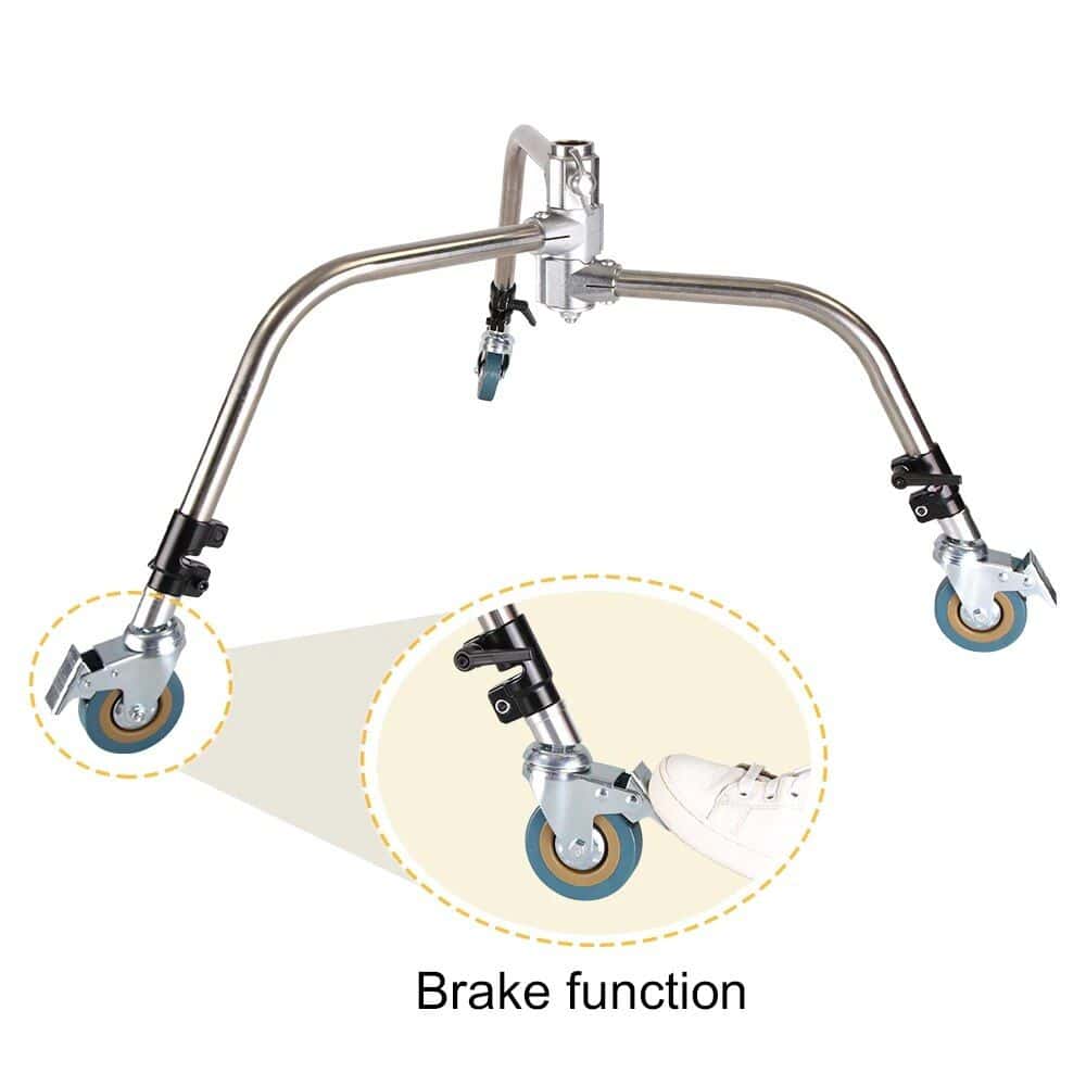 High-quality caster wheels with brake function designed for healthcare mobility aids. Features durable construction, smooth movement, and reliable safety for patients with limited mobility.