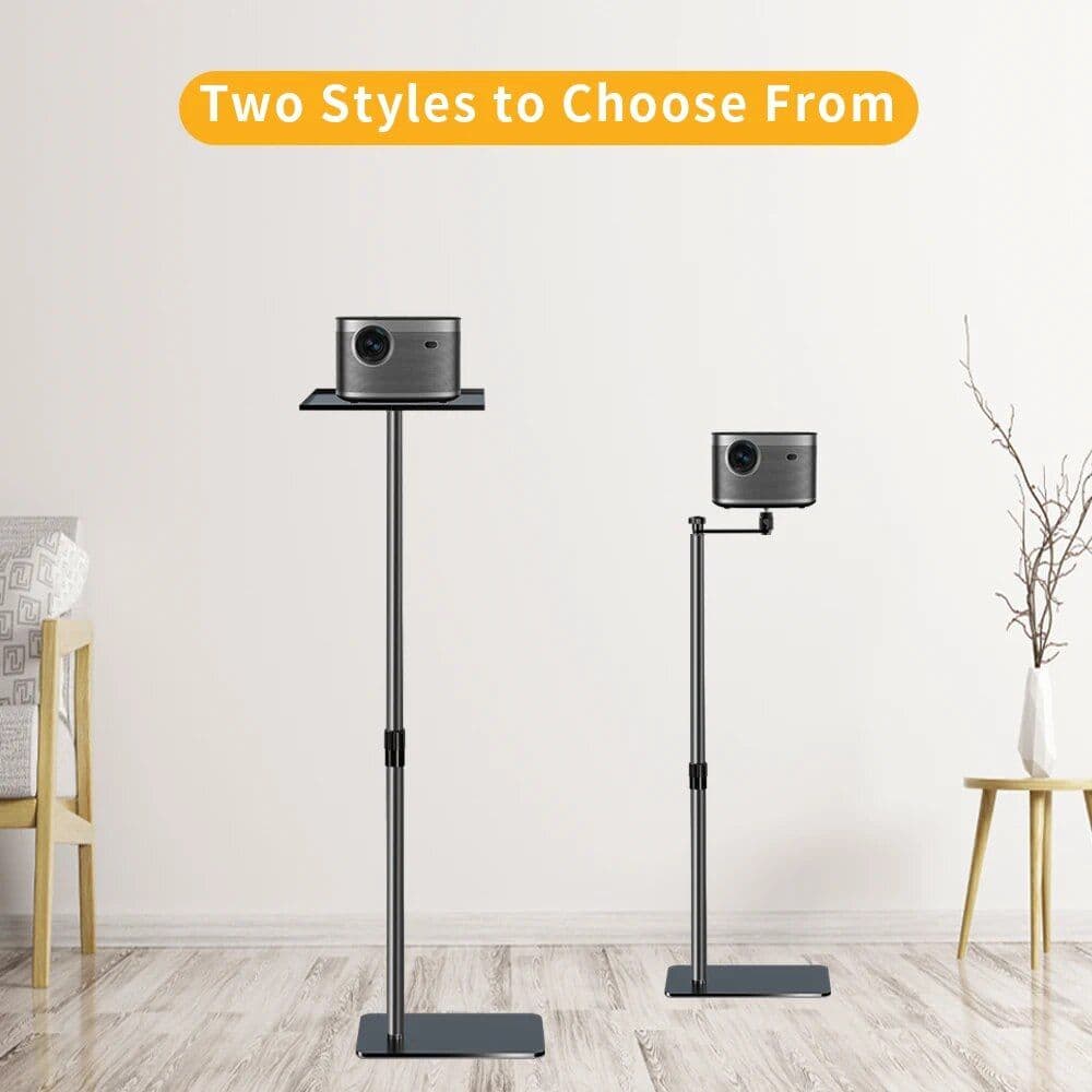 Adjustable height projector stands for home, office, and studio use – ideal for presenting, movie nights, and multimedia display.