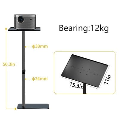 High-quality projection stand with adjustable height, 12kg bearing capacity, suitable for medical and optical use, perfect for ophthalmology and optometry exam rooms.