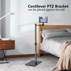 Efficient wall-mounted cantilever PTZ bracket for secure, versatile camera placement at Monalisa Medical Store.