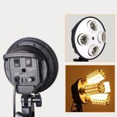 Energy-efficient LED stage lights with adjustable brightness and color for professional performances or events.