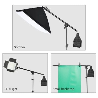 High-quality softbox for optimal lighting in photography and videography backgrounds.