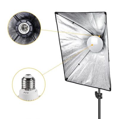 High-quality photography lighting with reflector and LED bulb for professional studio setups. Perfect for portraits, product shoots, and creative photography. Enhance image quality easily.