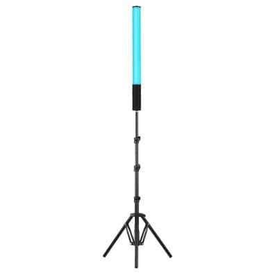 Bright blue LED light stick on adjustable tripod stand for medical, beauty, and skincare treatment applications. Portable, easy to set up, ideal for clinics and salons.