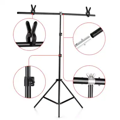 Versatile tripod lighting stand for photography, studio, and event setups, featuring durable telescopic poles, quick-lock clamps, and adjustable height for professional use.