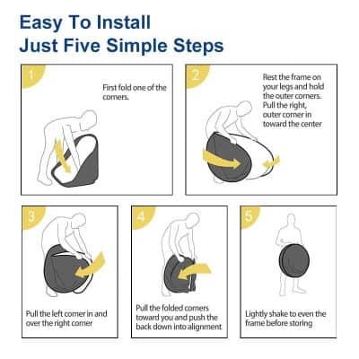 Lightweight portable foldable travel frame for easy storage and convenience, ideal for mobility and comfort.