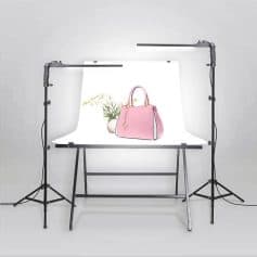 High-quality professional product photography setup with studio lighting for opt products. Perfect for capturing detailed images of eyewear, accessories, and fashion items.