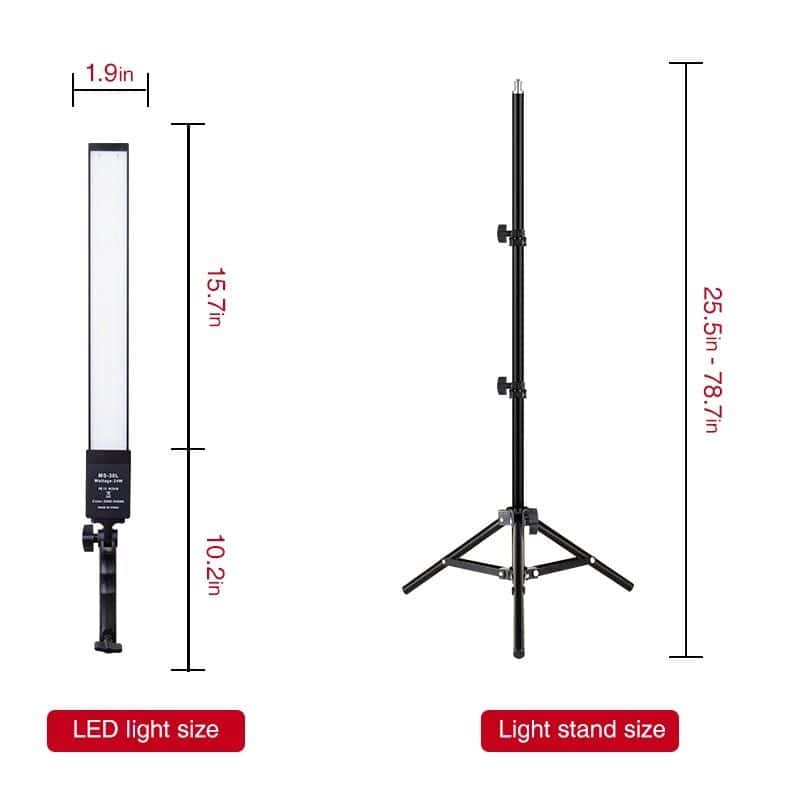 High-quality LED lighting stand for optometry exams, adjustable height, perfect for optical shops and clinics. Durable, portable, ideal for accurate eye testing.