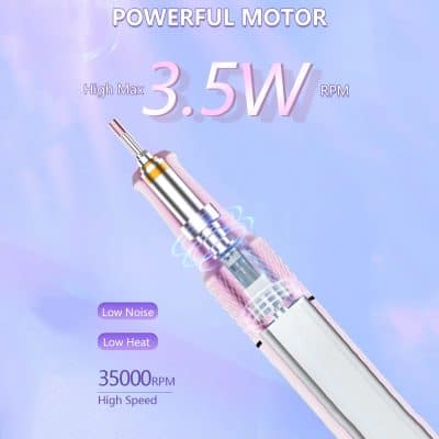 High-speed dental handpiece with 3.5W power, 3500 RPM, low noise, and low heat for professional dental procedures. Designed for precision and comfort in dental treatments.