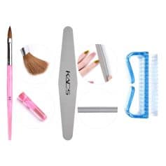 High-quality nail tools kit for manicure and pedicure, includes nail file, buffer, cuticle pusher, and brush, ideal for beauty salons and home use. Durable and precise for perfect nail care.