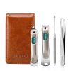 High-quality Mr. Green microdermabrasion tools for skin rejuvenation, include diamond tip and vacuum therapy devices, with a leather carry case for professional skincare treatments.