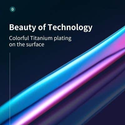 High-quality titanium optical lenses with vibrant, colorful surface coating for stylish and durable eyewear at Monalisa Store.