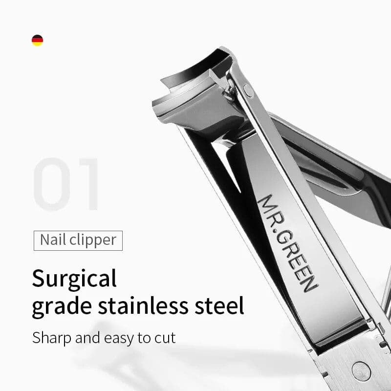 Premium stainless steel nail cutter, sharp and easy to cut, ideal for personal grooming and professional salons. Durable, high-quality materials for precise trimming.
