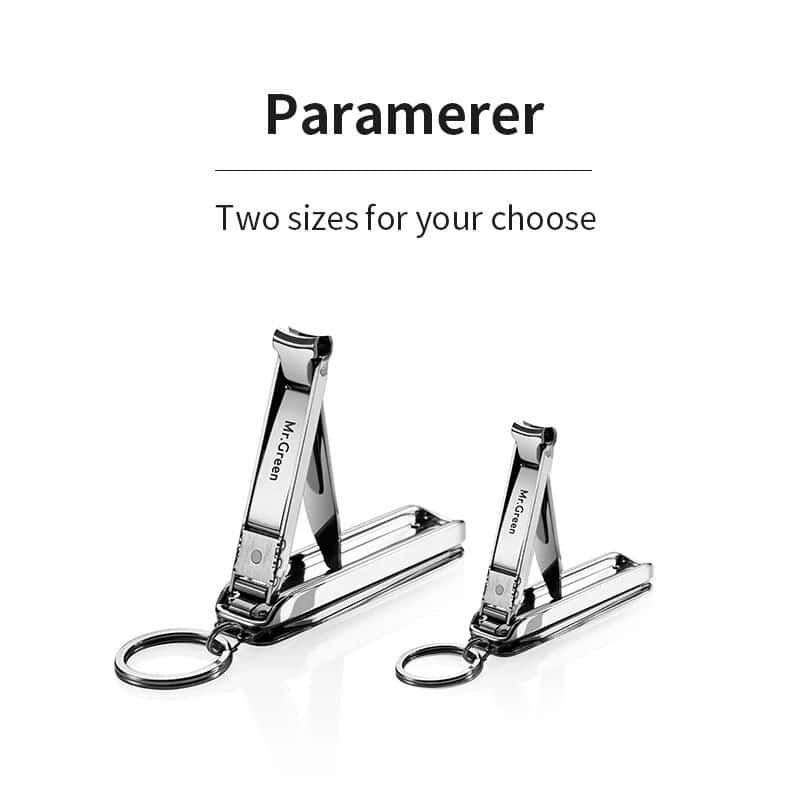 Stainless steel nail clipper keychains for easy grooming on the go, available in two sizes. Perfect for personal use or as a thoughtful gift, combining practicality with style.