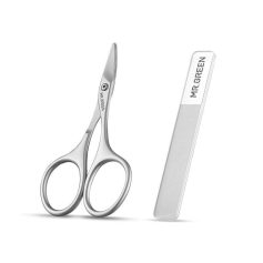 High-quality manicure scissors and nail file from Monalisa Store, perfect for precision eye care and beauty routines, featuring sleek design and durability.