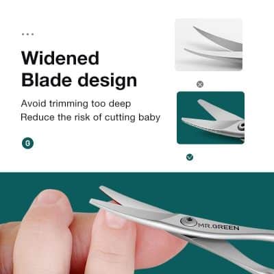 High-quality widened blade scissors designed for precise trimming and safety. Ideal for medical, skincare, and beauty applications, reducing risks during cuttings.