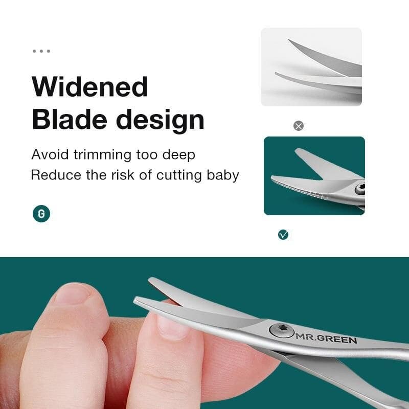 High-quality widened blade scissors designed for precise trimming and safety. Ideal for medical, skincare, and beauty applications, reducing risks during cuttings.