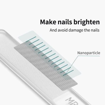 A close-up of a nail care device with nanoparticle filtration for healthy nails, promoting brightness and damage prevention, ideal for professional and home manicures.