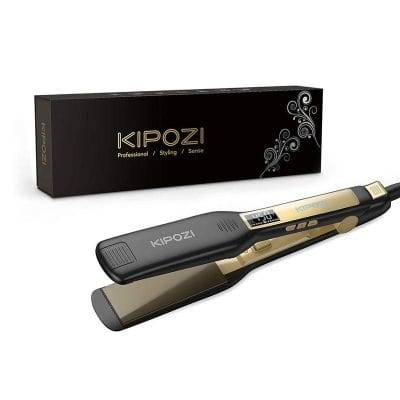 Stylish, professional hair straightener for sleek, shiny hair. Ideal for hairstyling and hair smoothing. Perfect for salon and home use, featuring digital temperature control and ceramic plates.