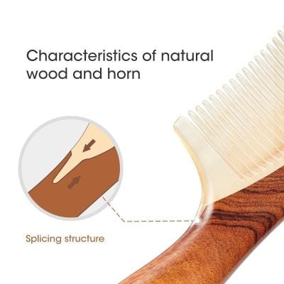Optical hairbrush for precise hair styling and scalp care. Wooden handle with natural bristles for gentle detangling and scalp stimulation. Ideal for hair health and styling.